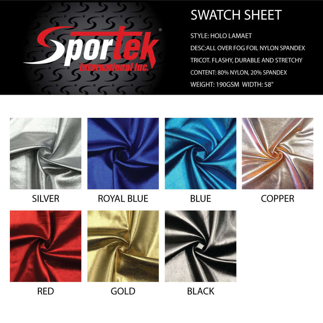 Holo Lamé Fog Foil Nylon Spandex Tricot Fabric - Image 8