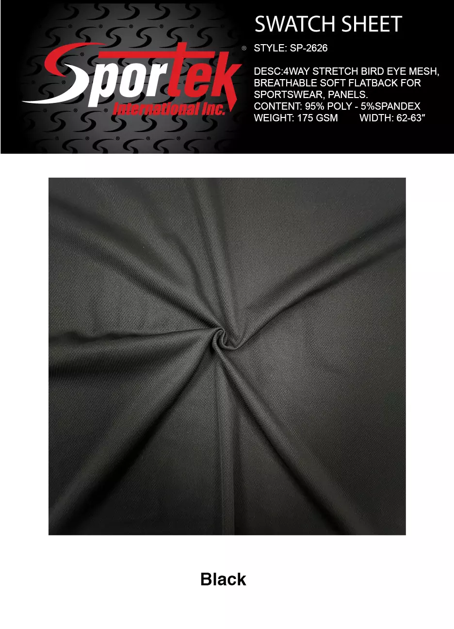 SP-2626 | Poly-Spandex Bird Eye Mesh - 4way Stretch