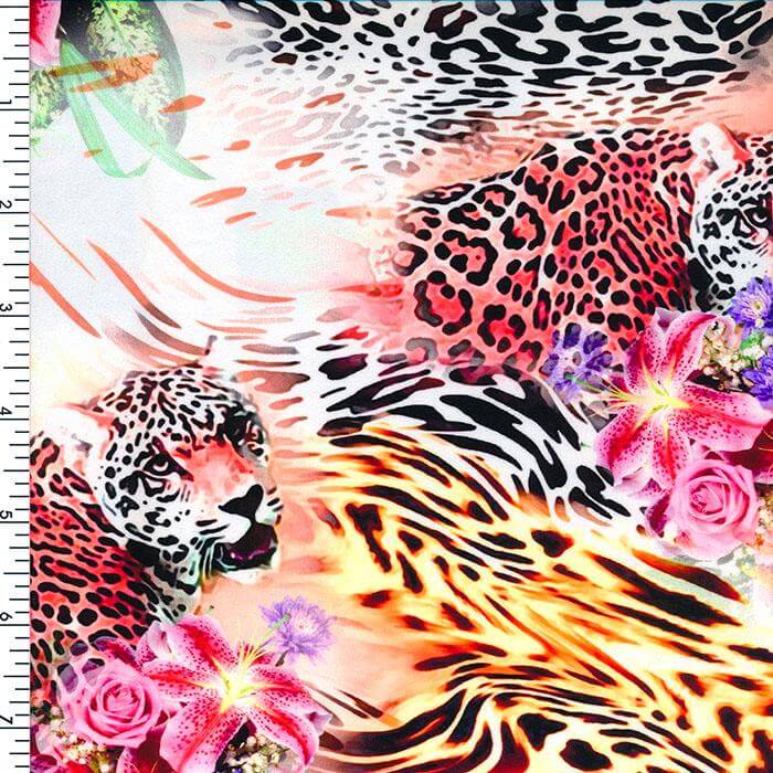 SP-NP2664 Pink Gold Black Green Nylon Spandex Digitally Wet Print
