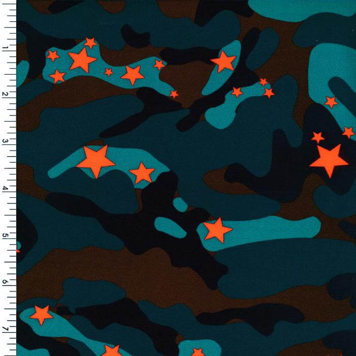 SP-NP2710 Star Camo Nylon Spandex Digitally Wet Print