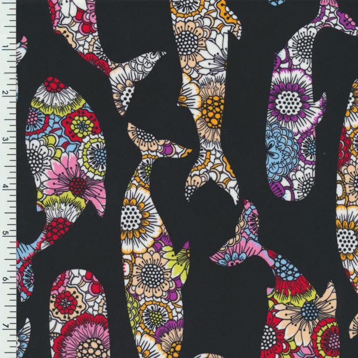 SP-NP2771 Whale Party Nylon Spandex Digitally Wet Print