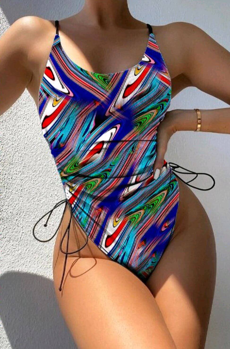 SP-NP90023 Aquatic Blue Nylon Spandex Digitally Wet Print - Image 2