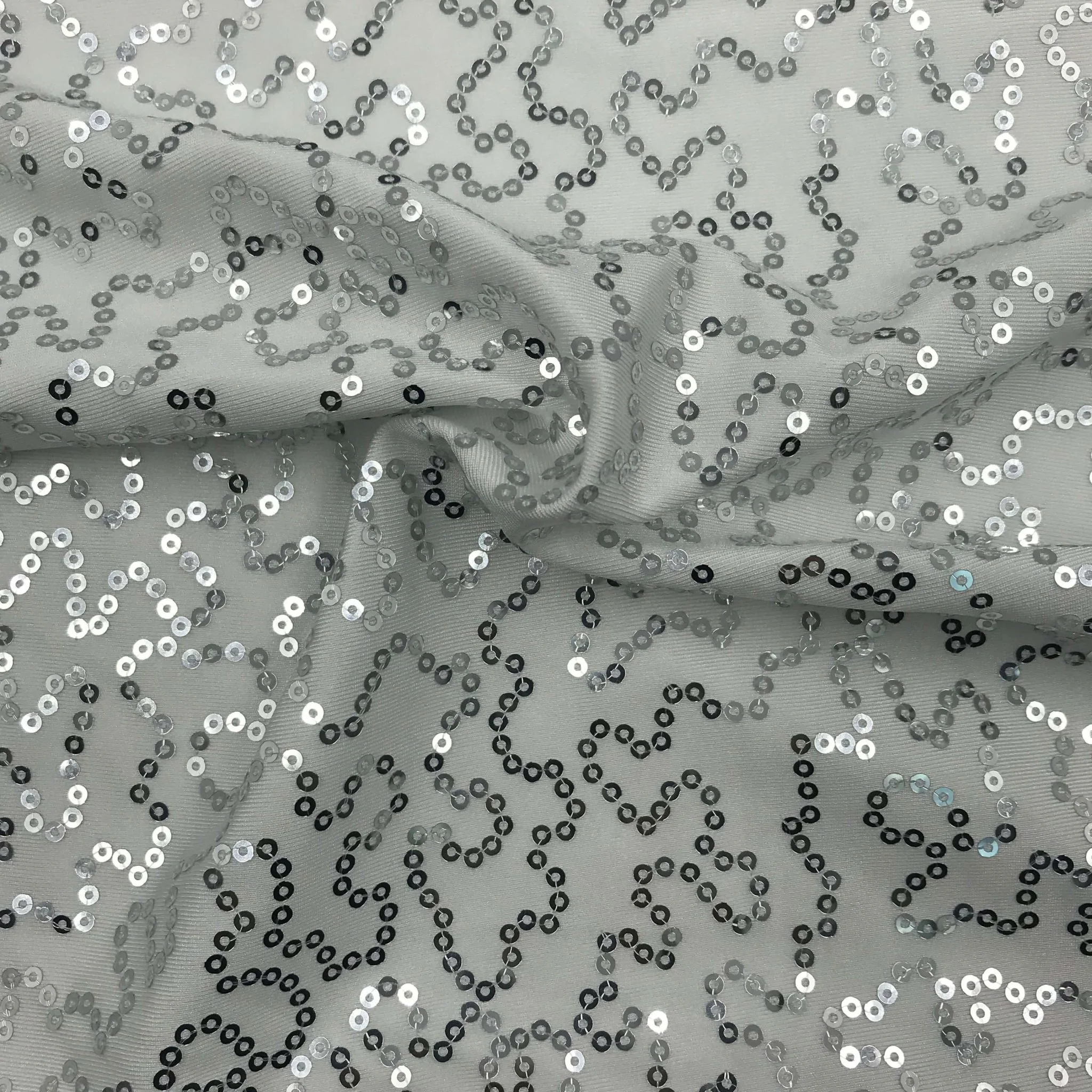 SP-SQ14 Sportek Stretch Jersey with Silver Sequin - Image 2