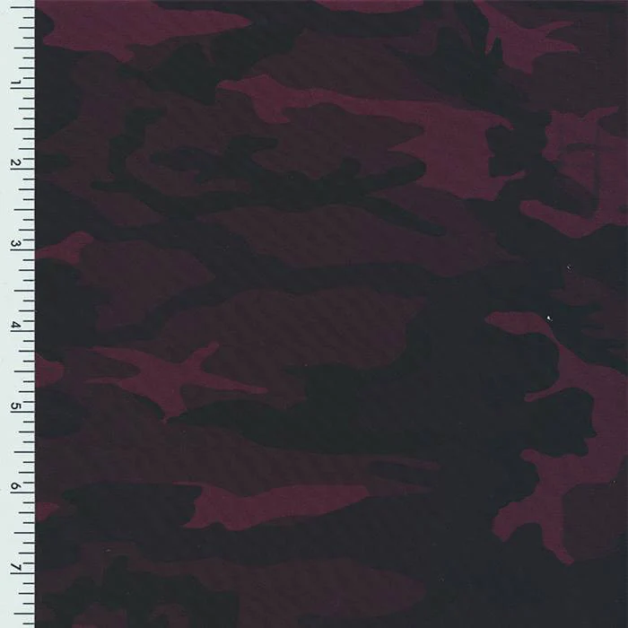 XL0011 Printed Spandex Tricot Promo print MAROON CAMO