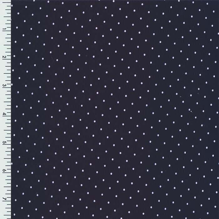 XL0019 Printed Spandex Tricot Promo print PIN DOT NAVY WHITE