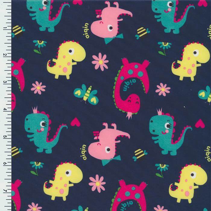 XL0027 Printed Spandex Tricot Promo print BABY DINOSAUR