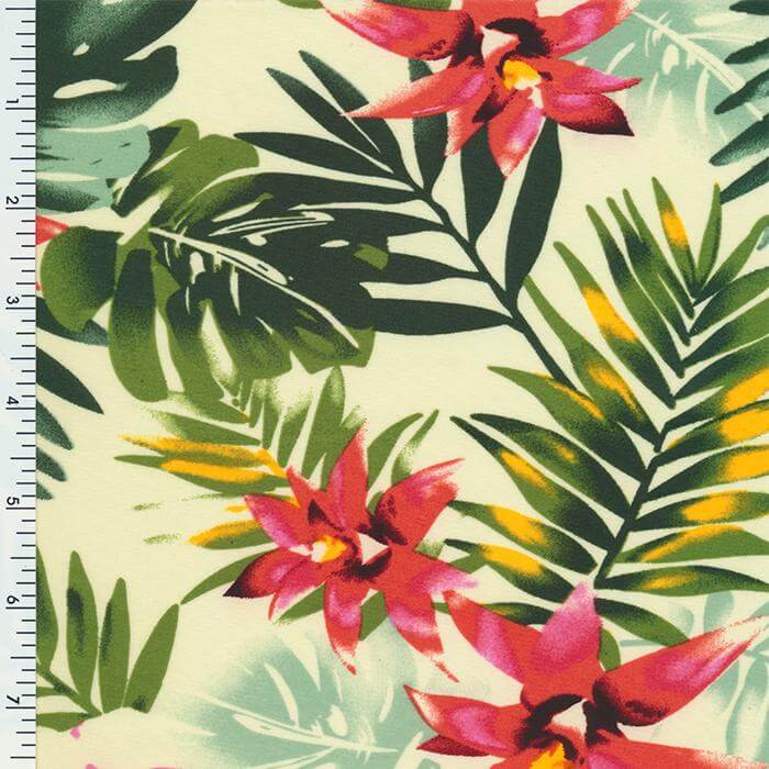 XL0030 Printed Spandex Tricot Promo print "olala tropical"