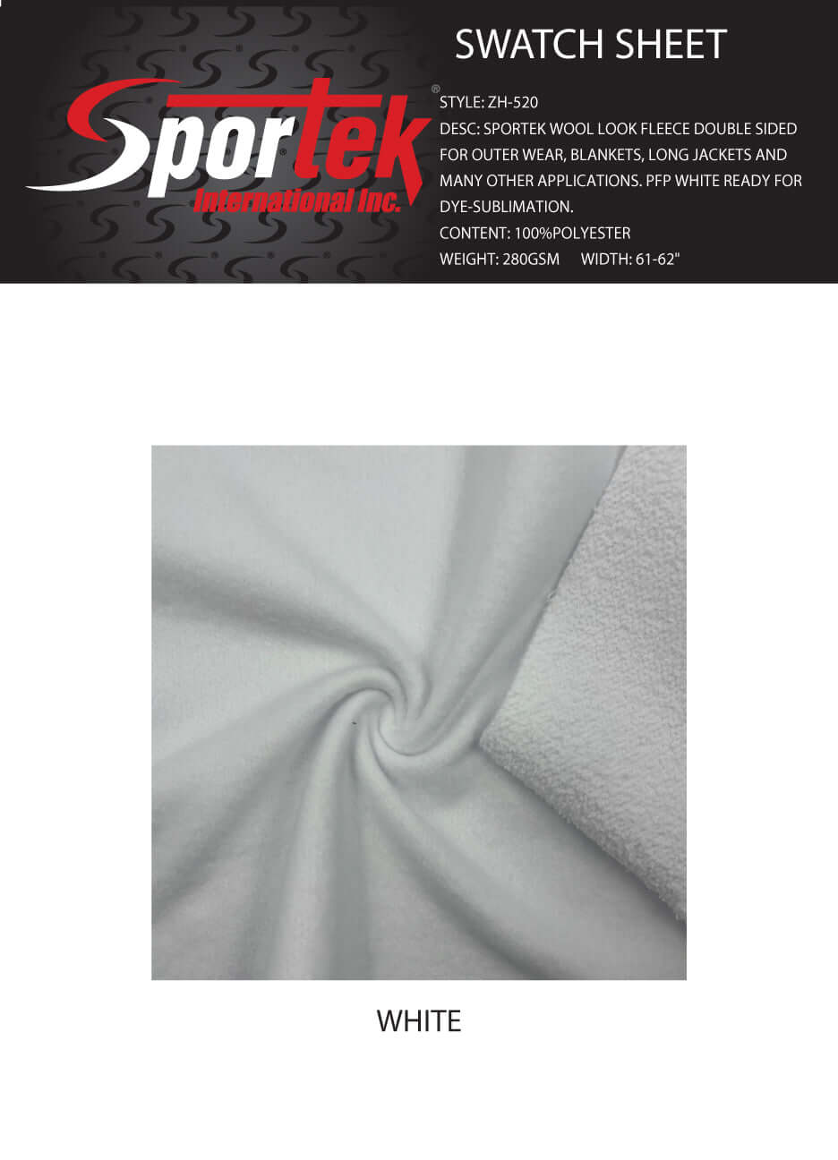 ZH-520 Sportek Wool Look Fleece Double Sided