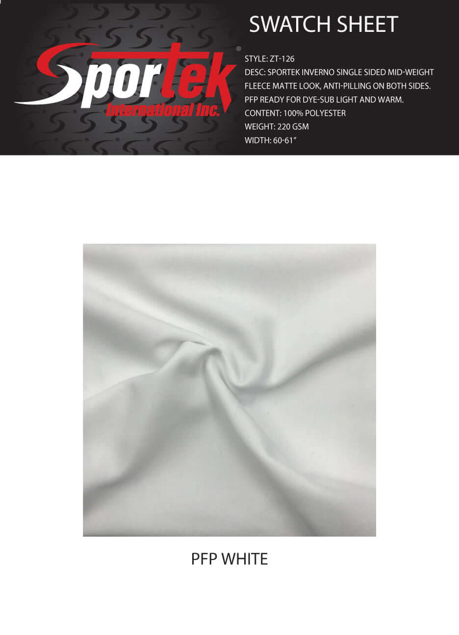 ZT-126 Sportek Inverno Single Sided Mid Weight Fleece Matte Look - Image 2